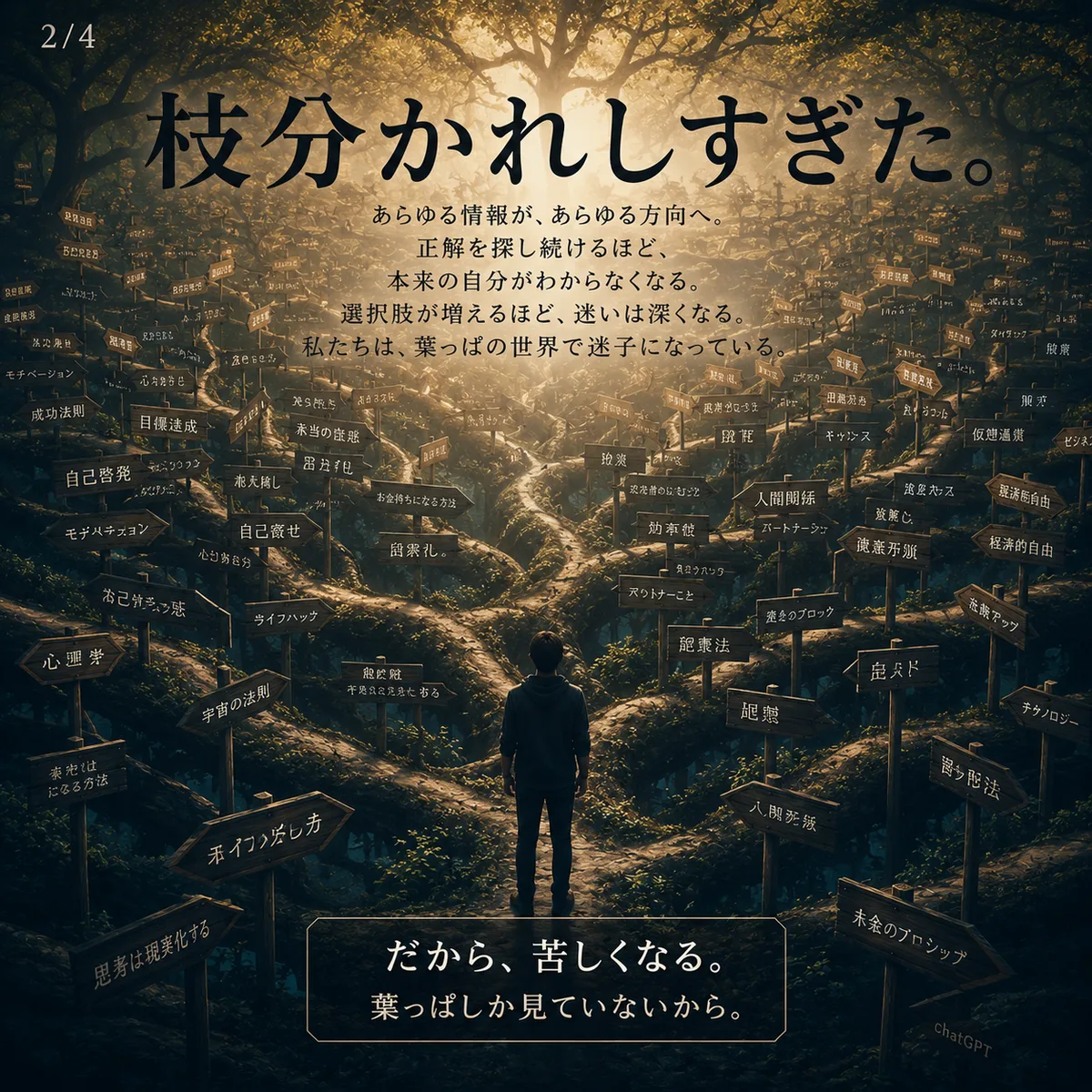 逆なんだよ。2/4 枝分かれしすぎた。