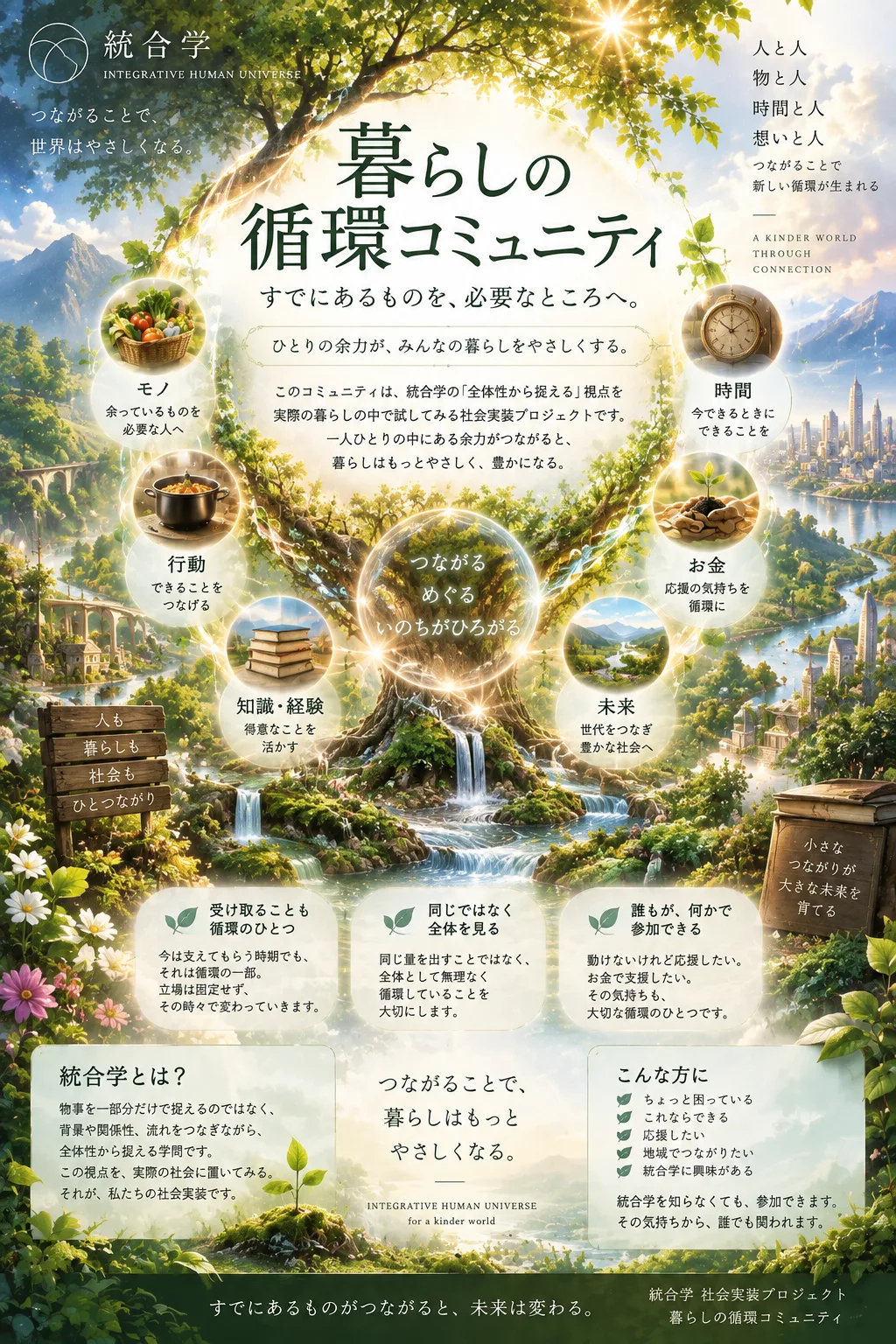 暮らしの循環コミュニティ コンセプト図