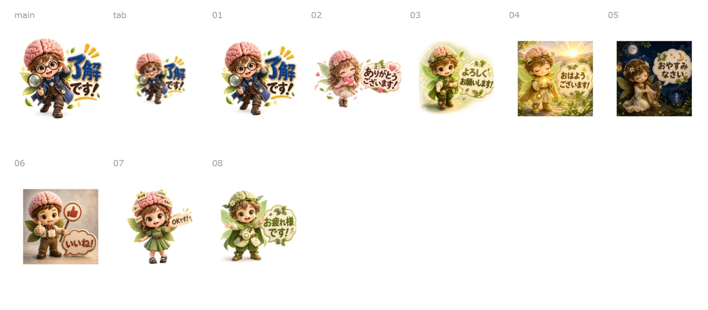 分断脳図鑑 -働く思考たち- LINEスタンプ